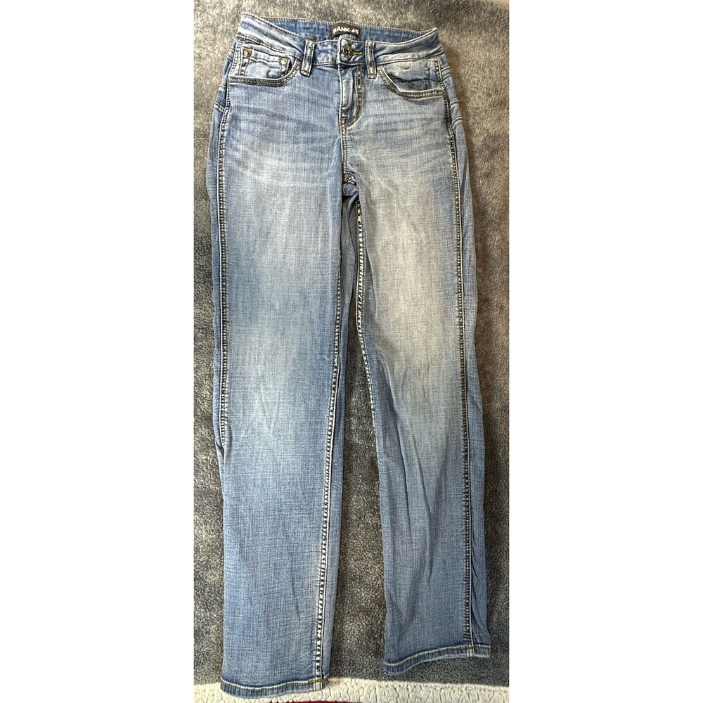 Rank 45 Men's Ambush Slim Straight Performance Stretch Denim Blue Jeans 27/32
